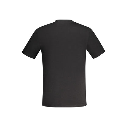 Camiseta negra de algodón para hombre