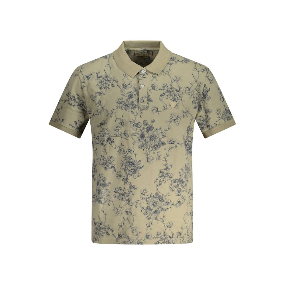 Polo de algodón beige para hombre