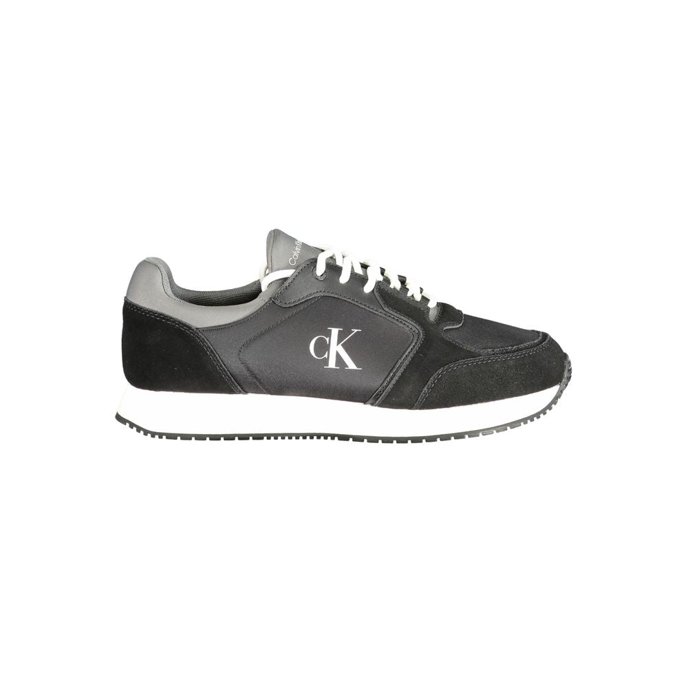 Sneaker de cuero negro para hombre