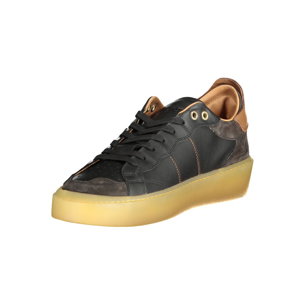 Sneaker de cuero negro para hombre