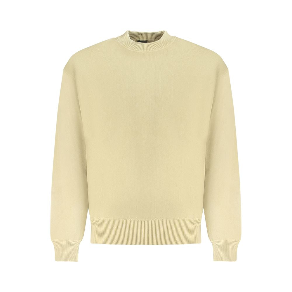 Beige Cotton Men Sweater