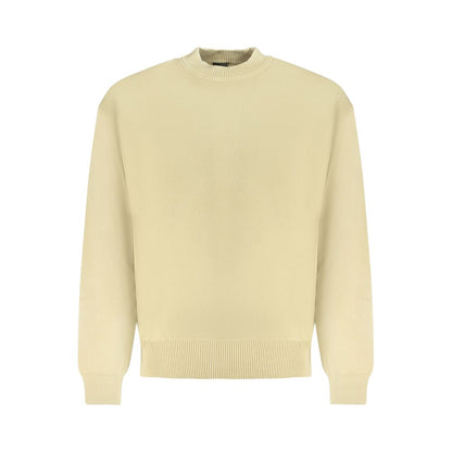 Beige Cotton Men Sweater