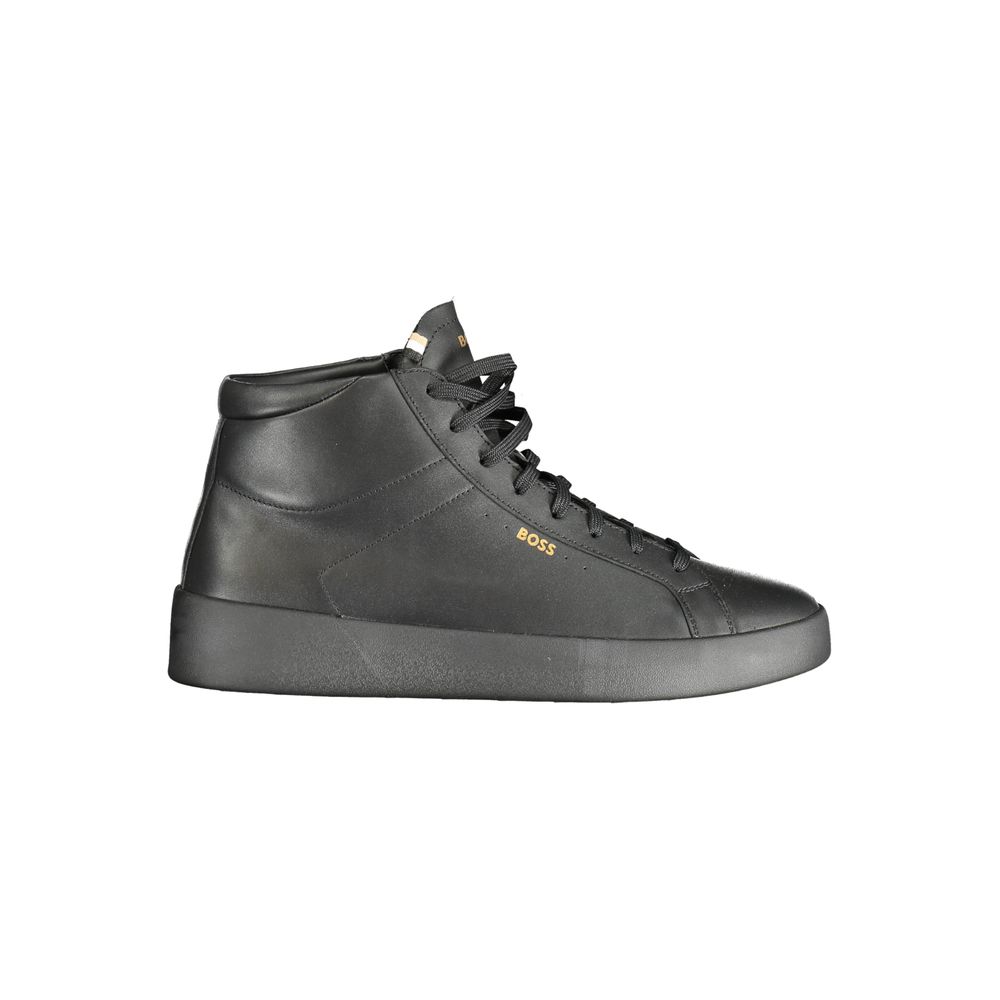 Sneaker de cuero negro para hombre