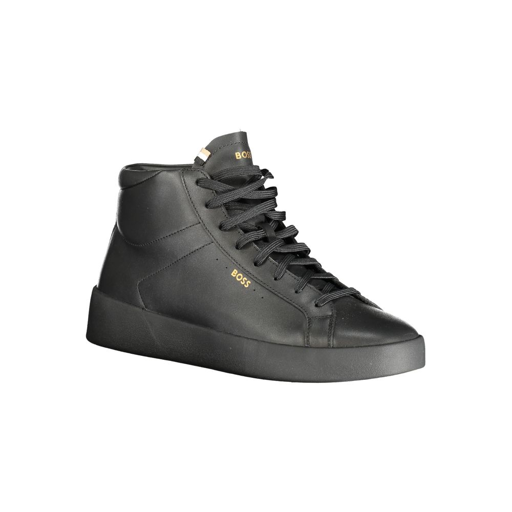 Sneaker de cuero negro para hombre