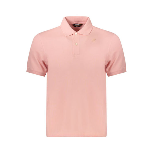 Pink Cotton Men Polo Shirt