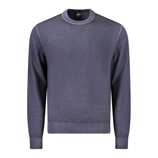 Blue Wool Men Sweater