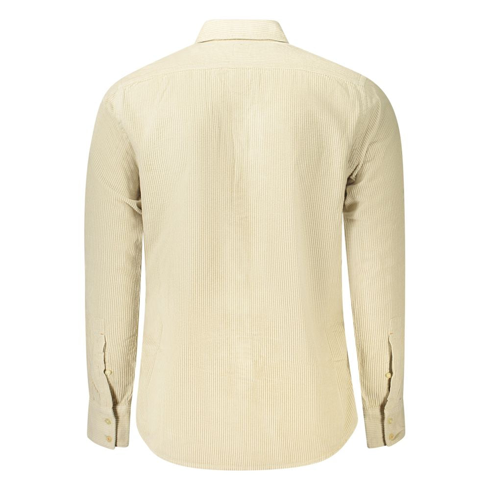 Camisa Hombre Algodón Beige