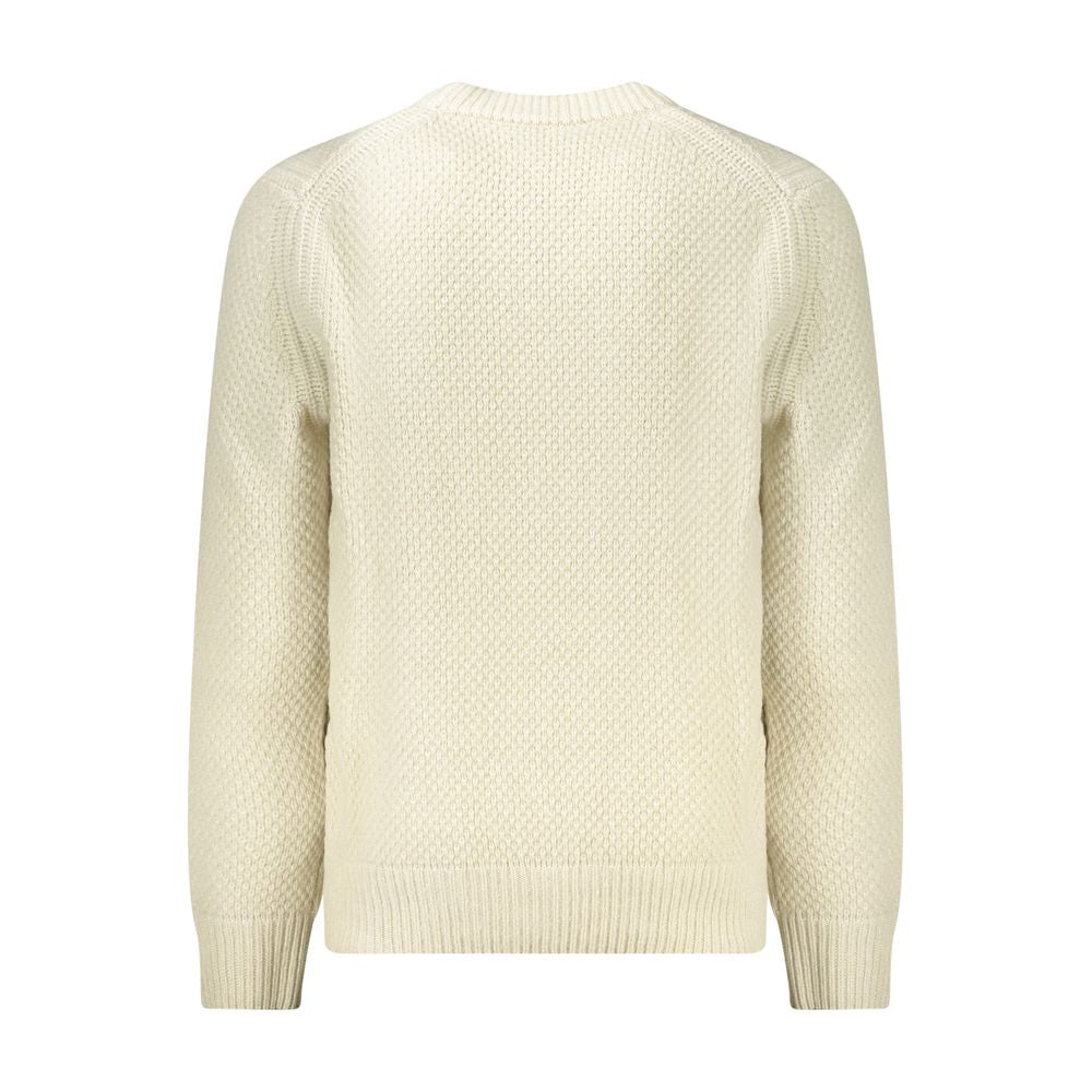 Beige Wool Men Sweater