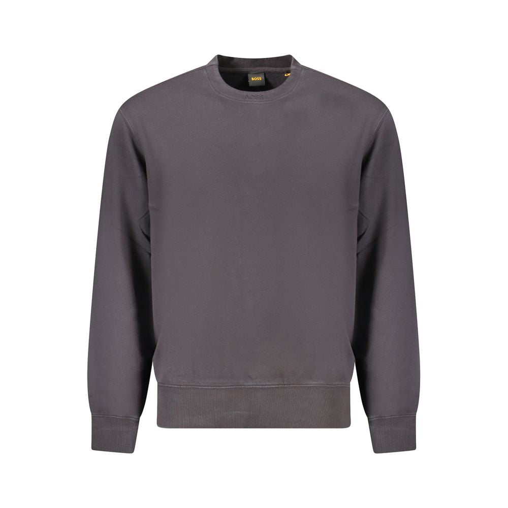 Black Cotton Men Sweater