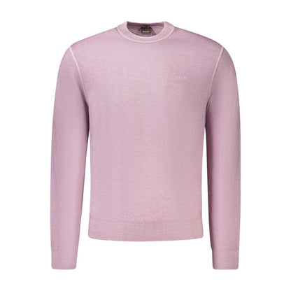 Purple Wool Men Sweater