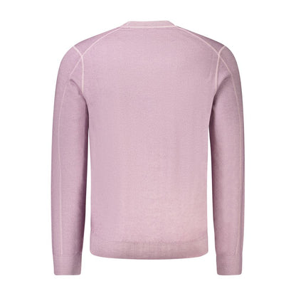 Purple Wool Men Sweater