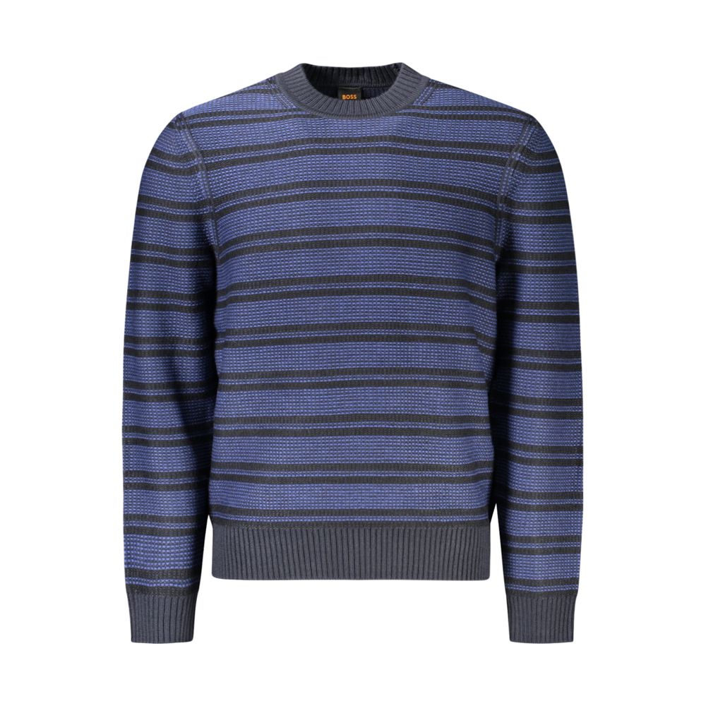 Blue Wool Men Sweater