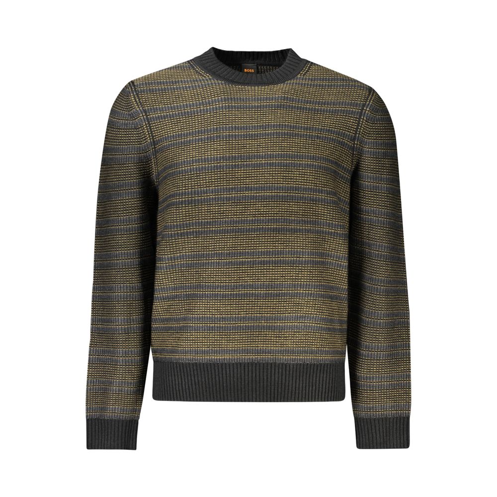 Black Wool Men Sweater