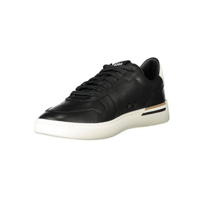 Sneaker de cuero negro para hombre