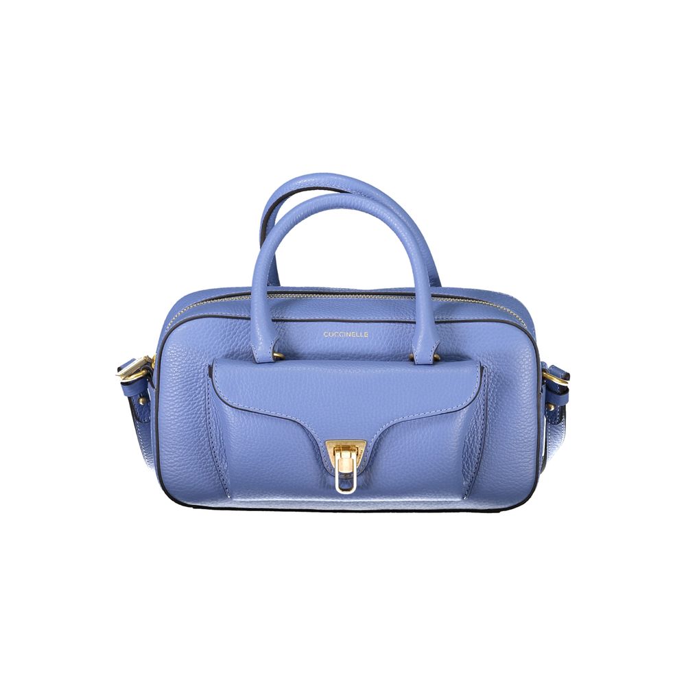 Light Blue Leather Women Handbag