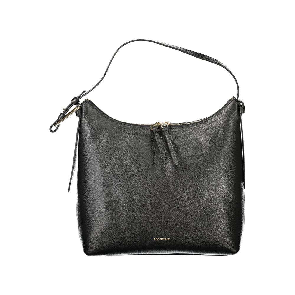 Bolso de cuero negro para mujer