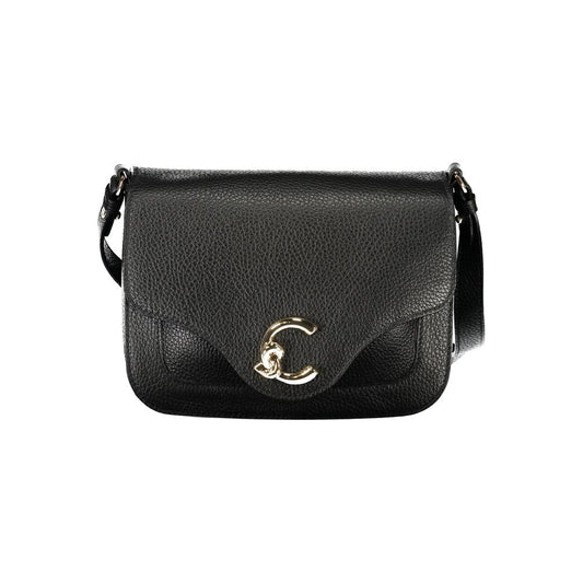 Bolso de cuero negro para mujer