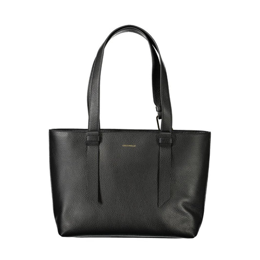 Bolso de cuero negro para mujer