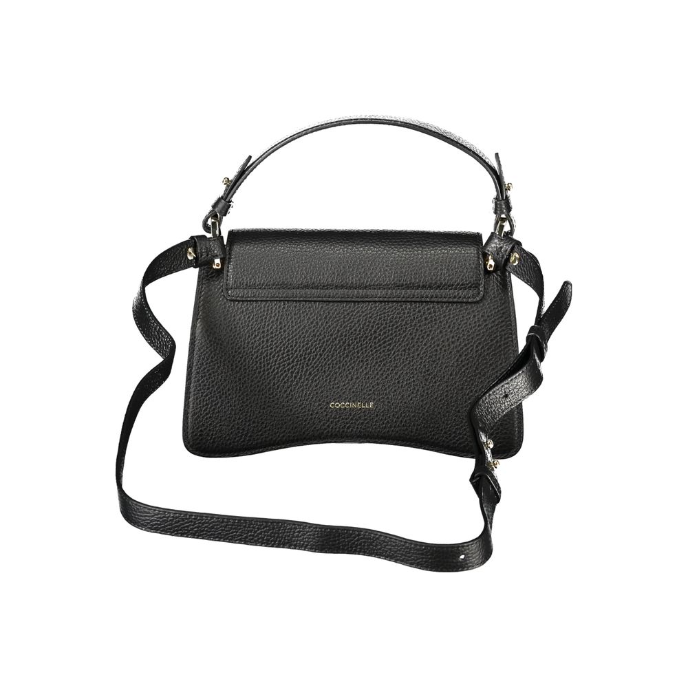 Bolso de cuero negro para mujer