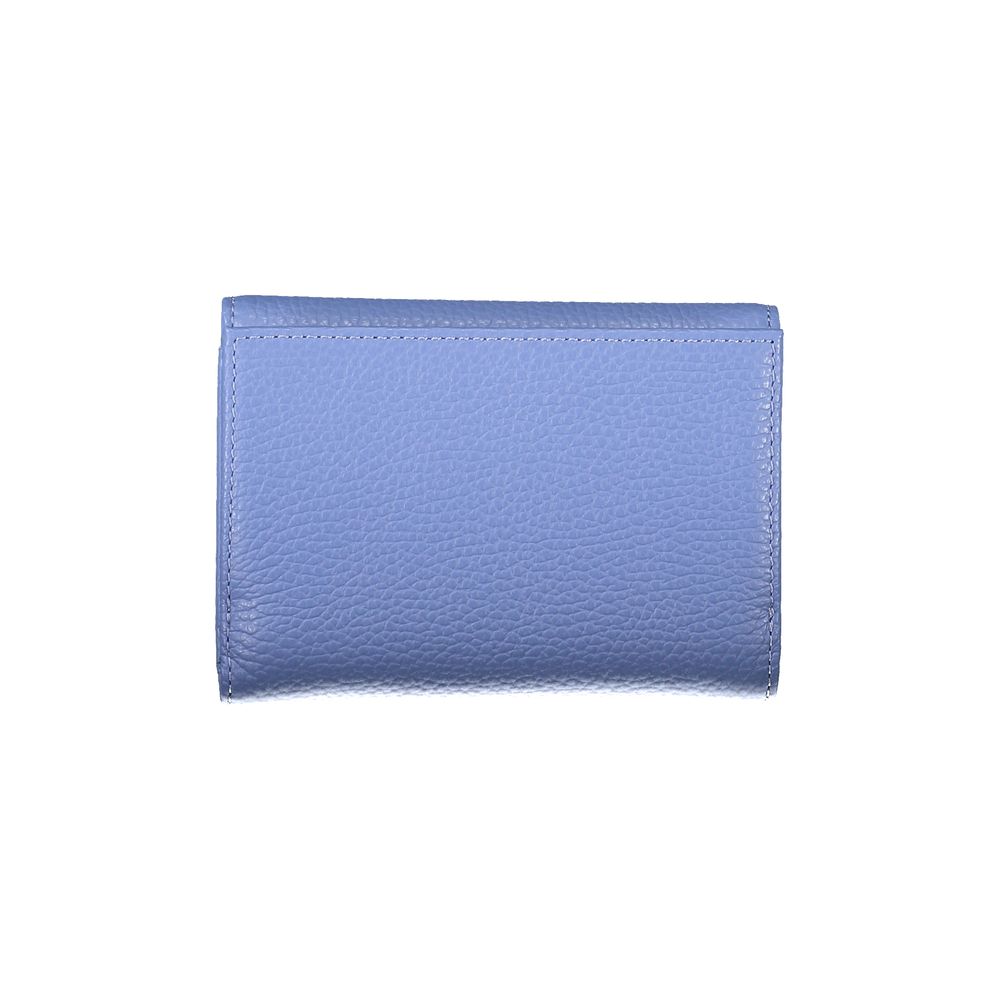 Light Blue Leather Women Wallet