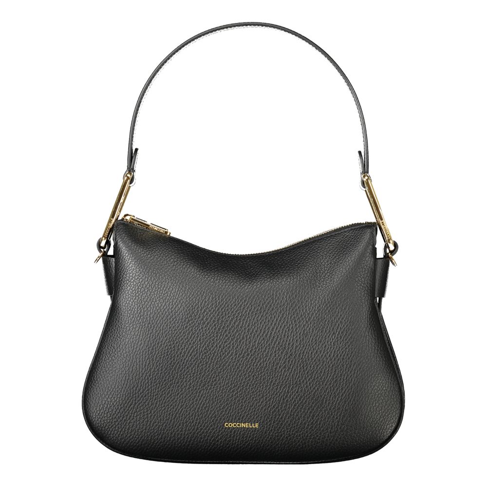 Bolso de cuero negro para mujer