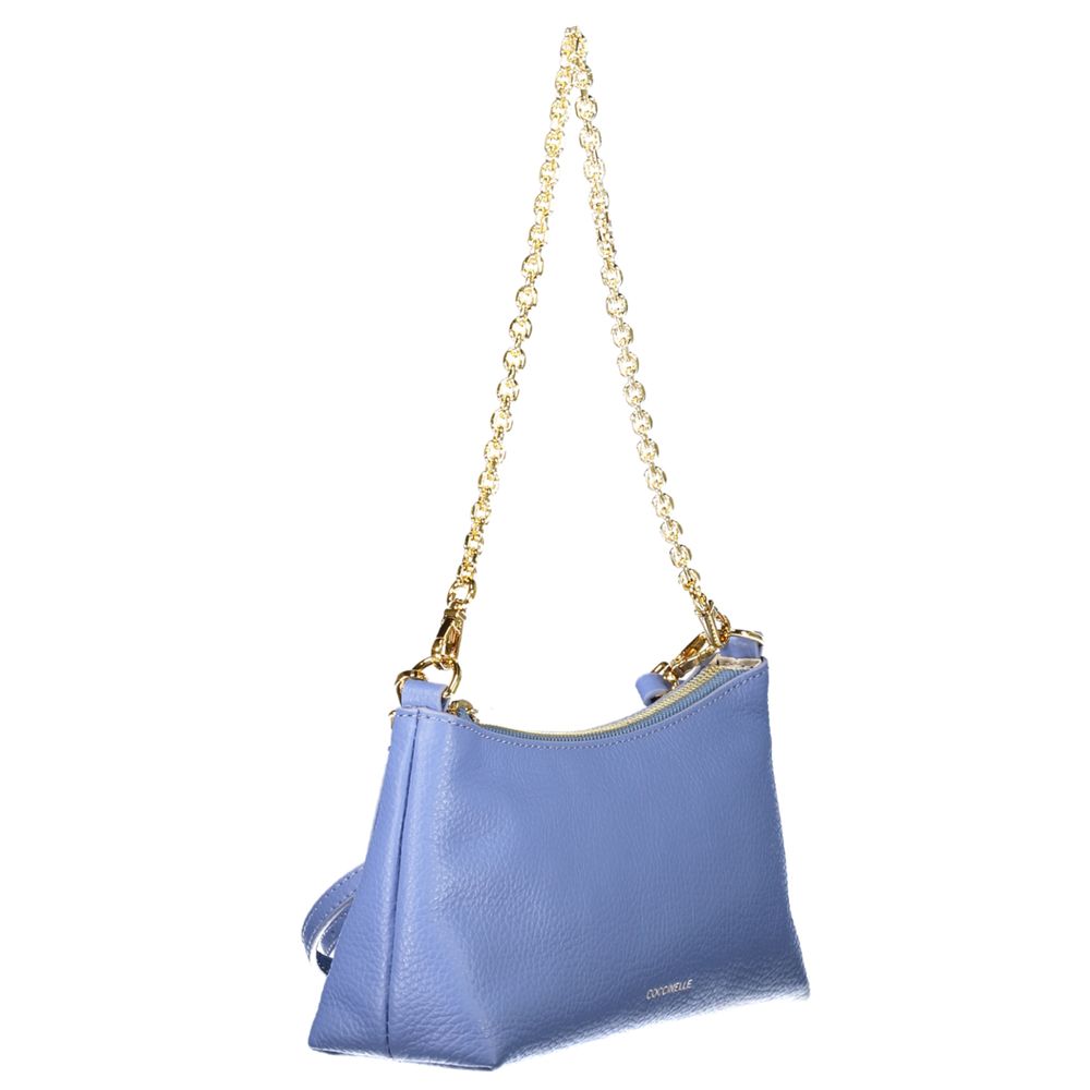 Light Blue Leather Women Handbag