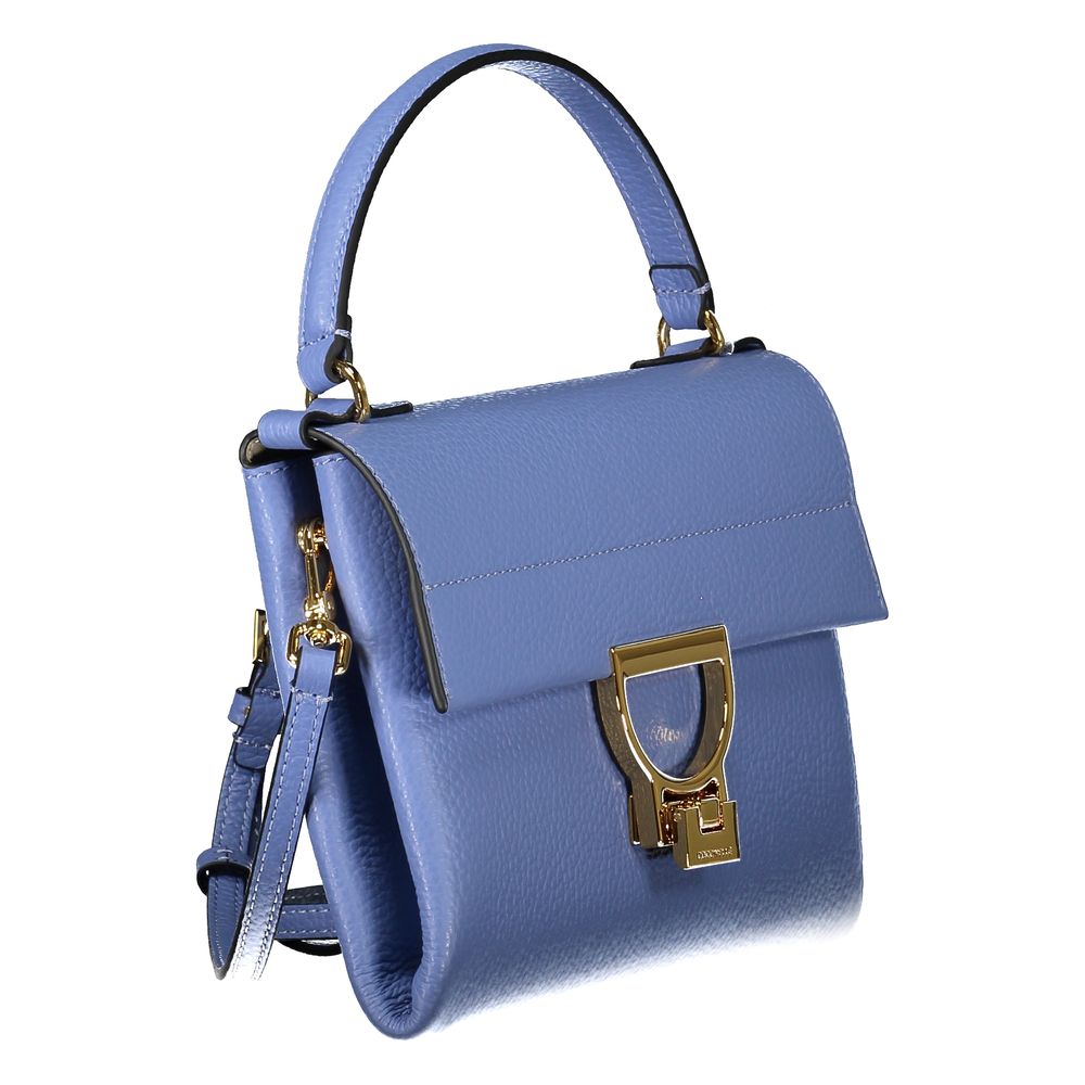 Light Blue Leather Women Handbag