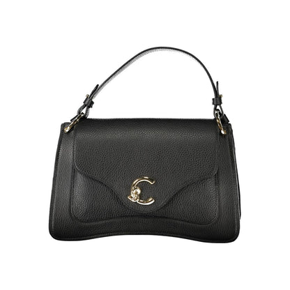 Bolso de cuero negro para mujer