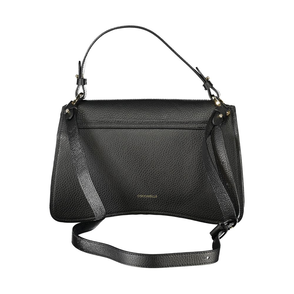 Bolso de cuero negro para mujer