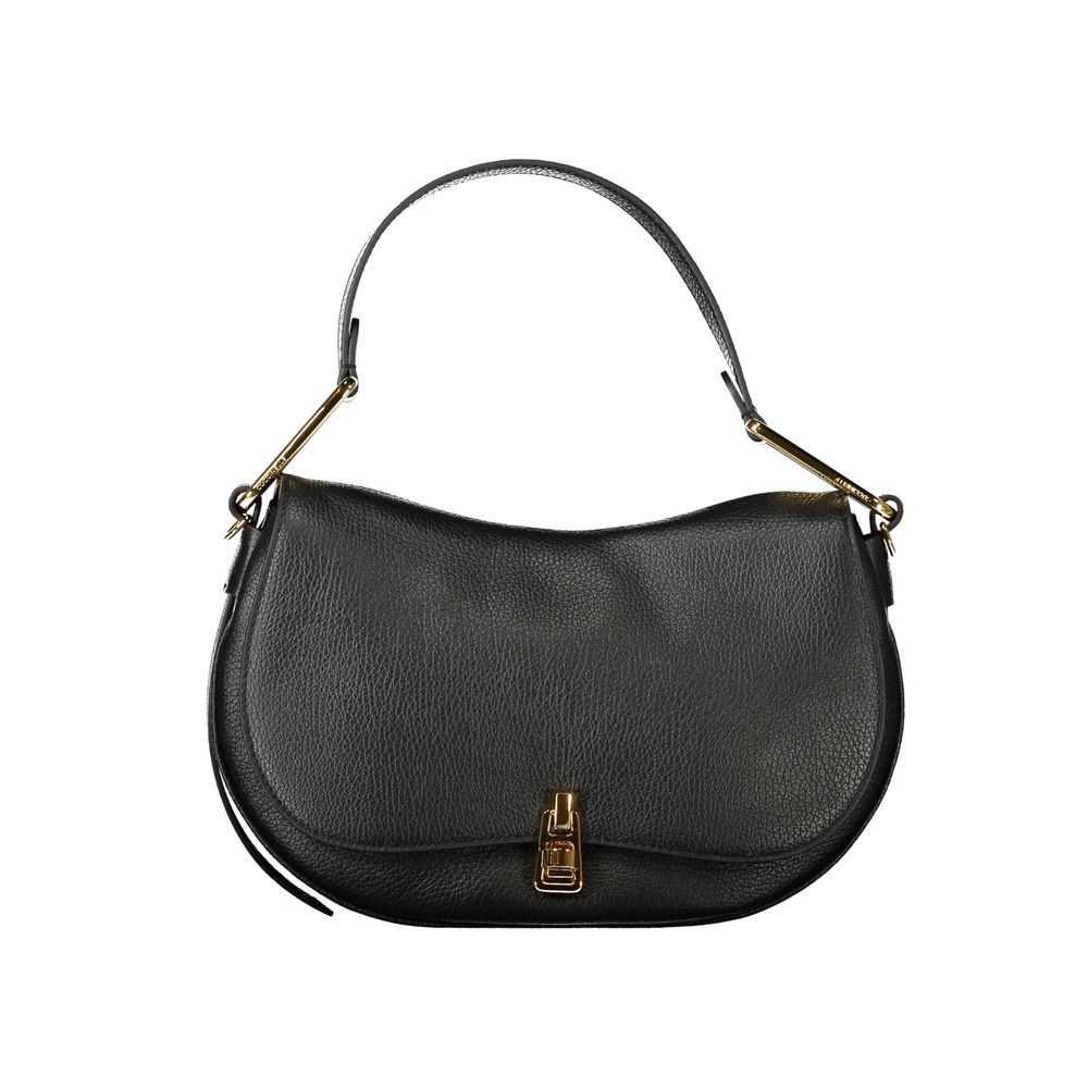 Bolso de cuero negro para mujer