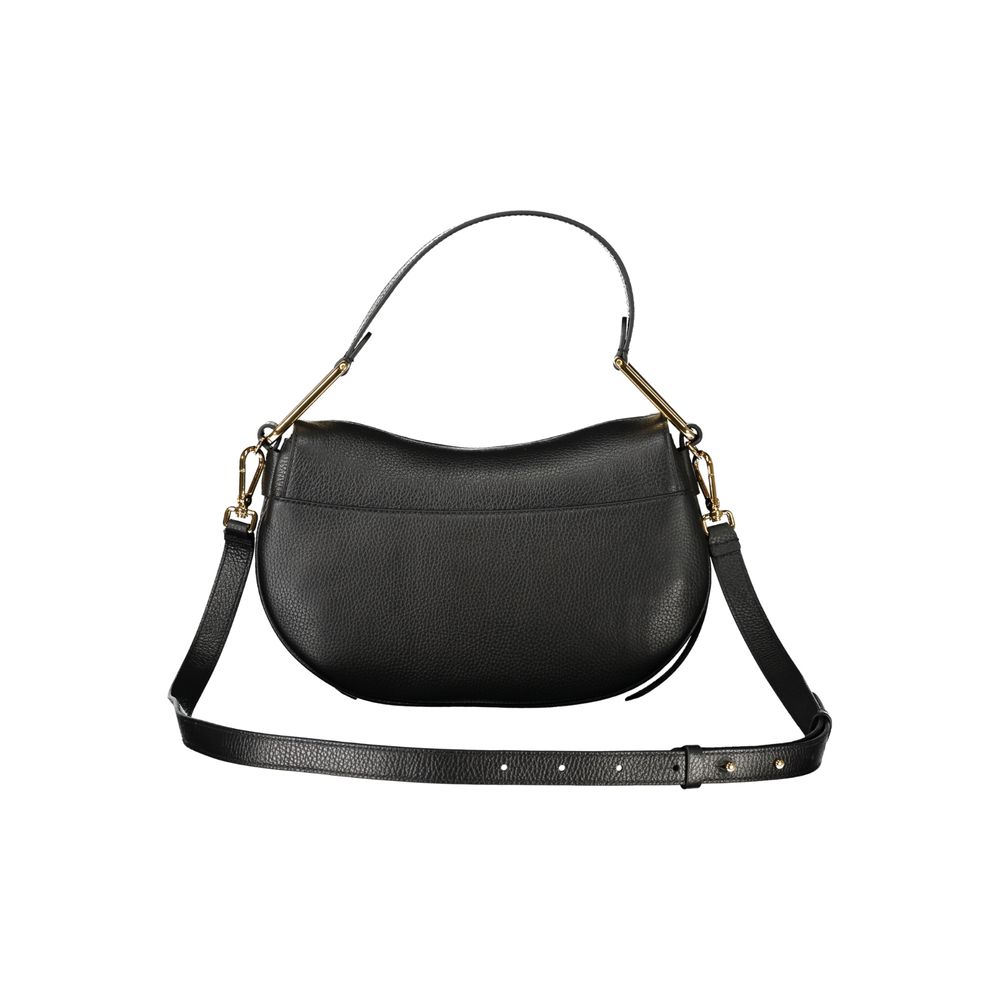 Bolso de cuero negro para mujer