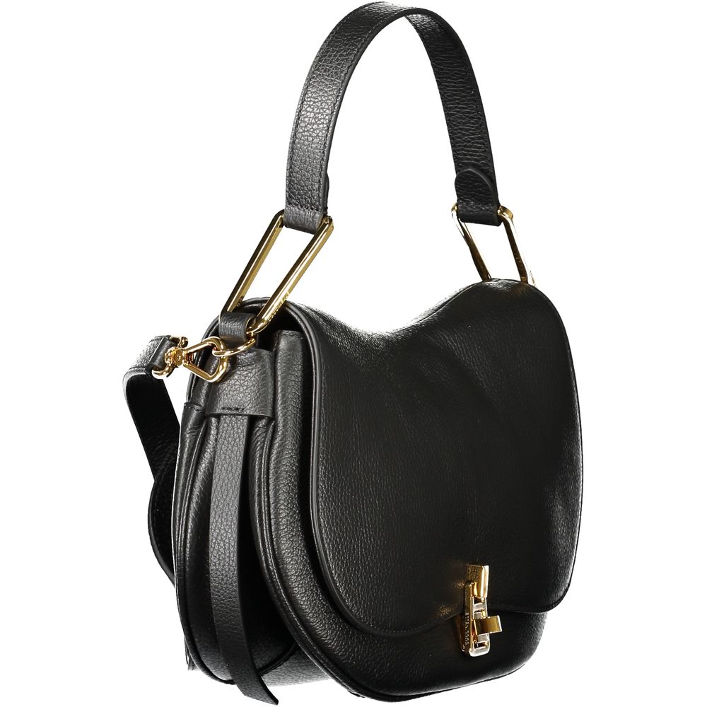 Bolso de cuero negro para mujer