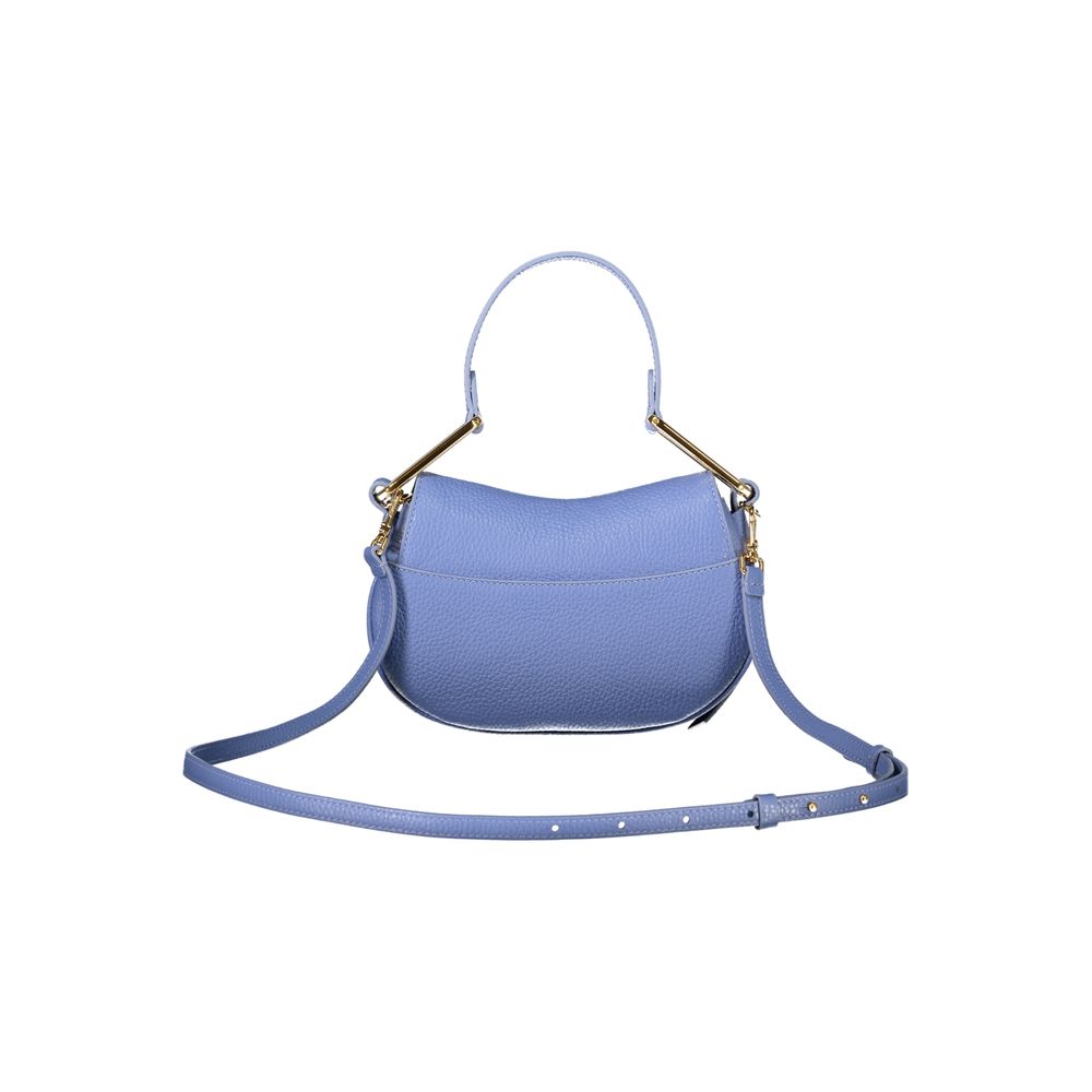 Light Blue Leather Women Handbag