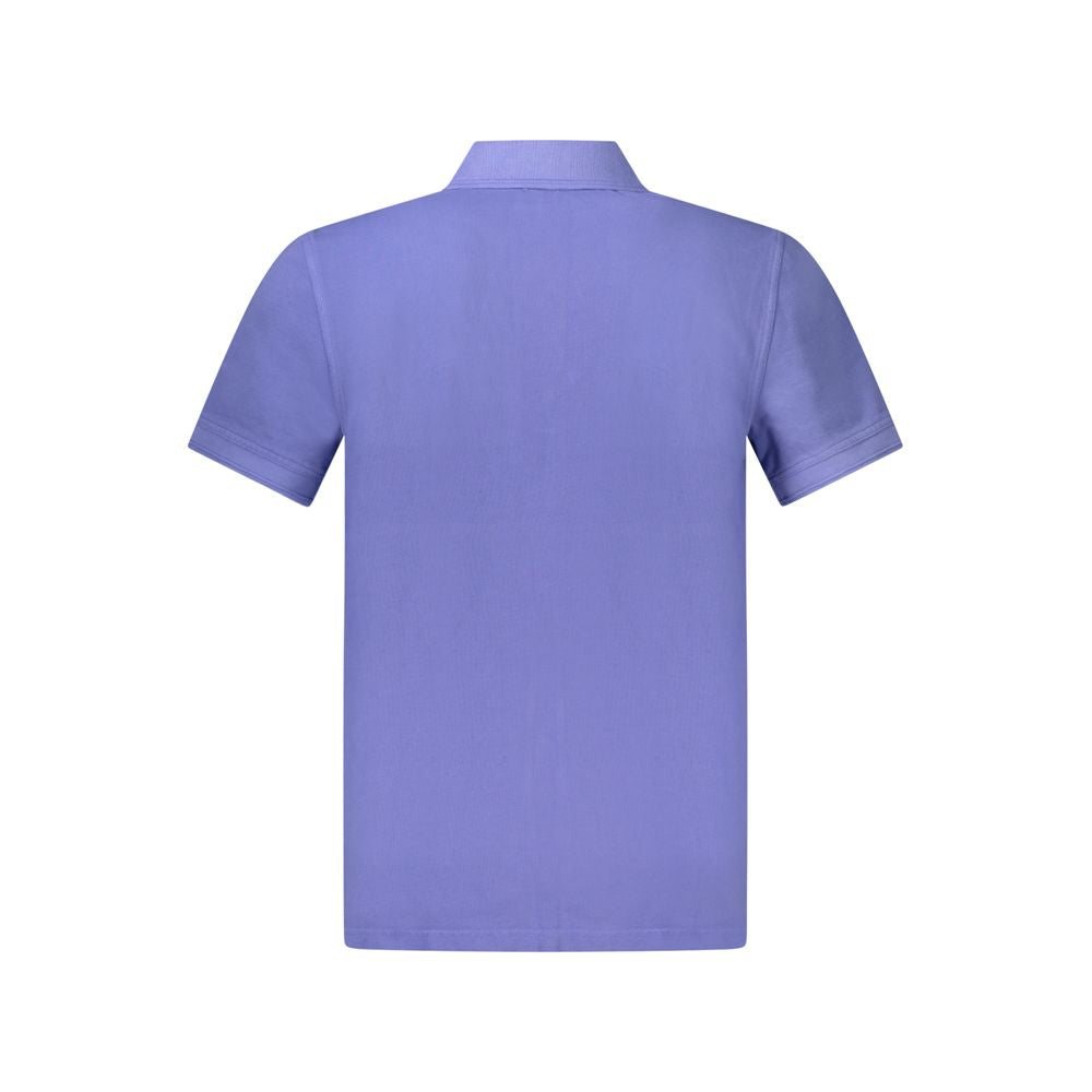 Blue Cotton Mens Polo Shirt