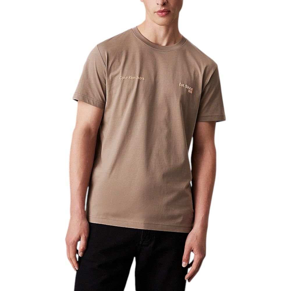 Camiseta de algodón beige