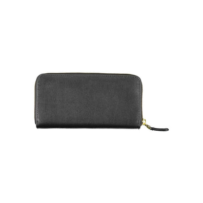 Cartera de piel negra