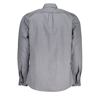 Blue Cotton Men Shirt