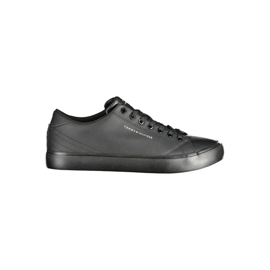 Sneaker de cuero negro para hombre