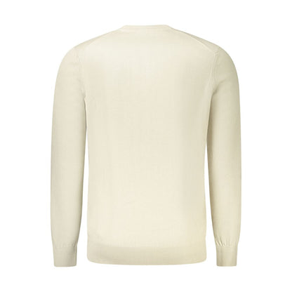 Beige Cotton Men Sweater