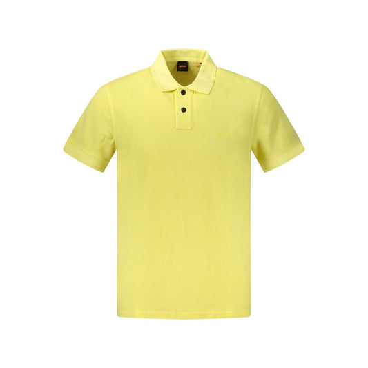 Polo amarillo de algodón para hombre