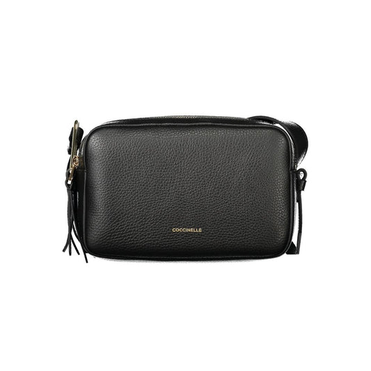 Bolso de cuero negro para mujer