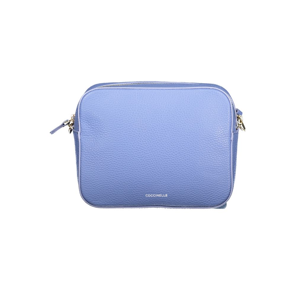 Light Blue Leather Women Handbag