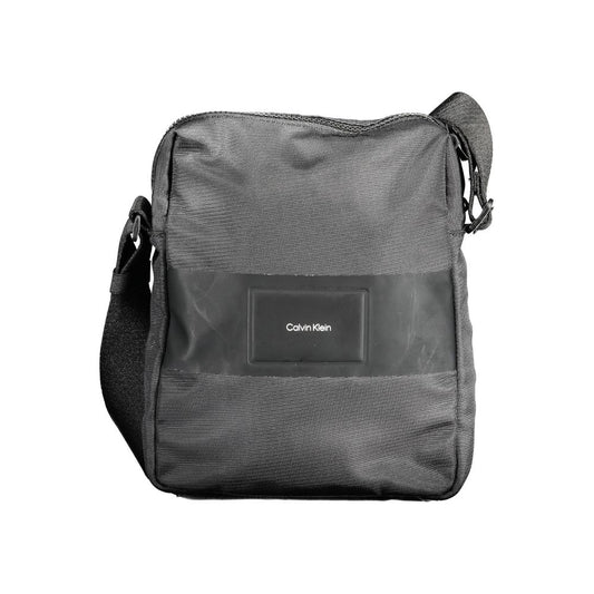 Bolso de hombro para hombre de poliéster negro