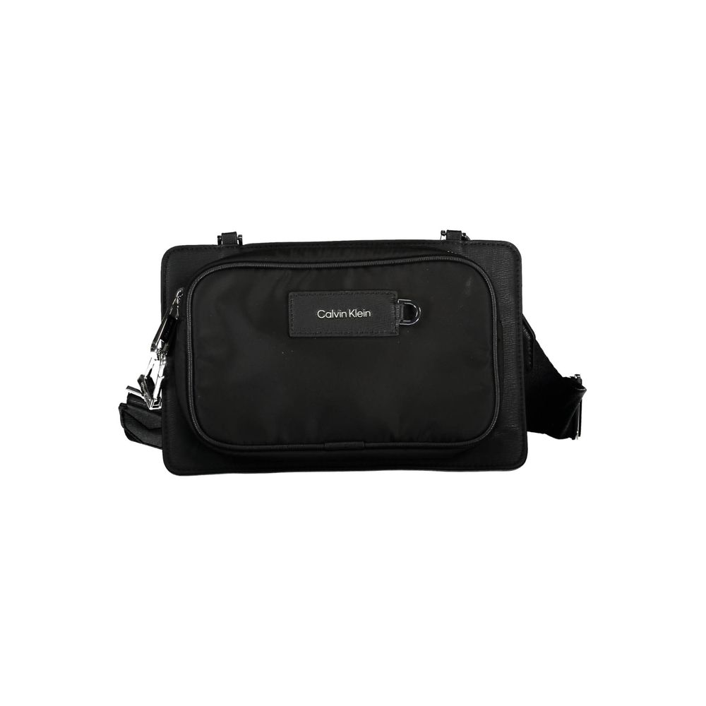 Bolso de hombro para hombre de poliéster negro