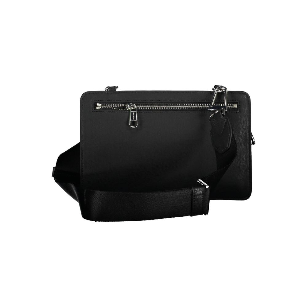 Bolso de hombro para hombre de poliéster negro