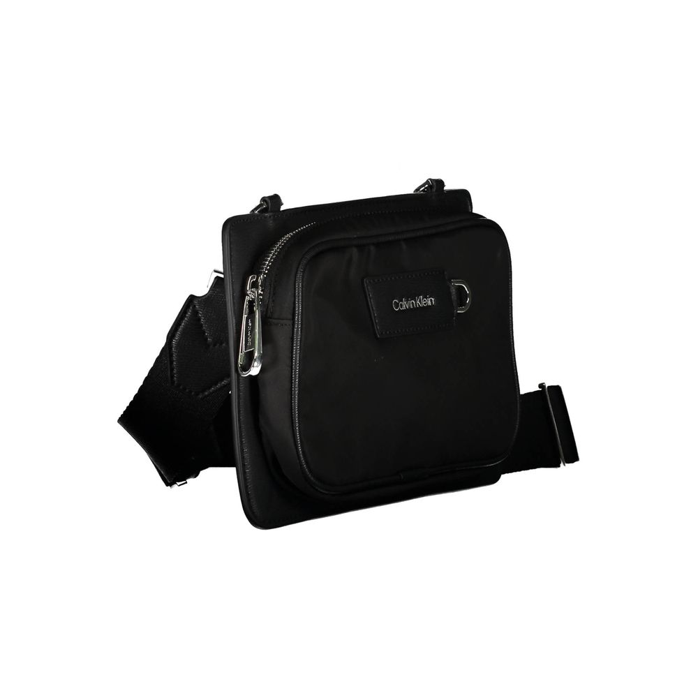 Bolso de hombro para hombre de poliéster negro