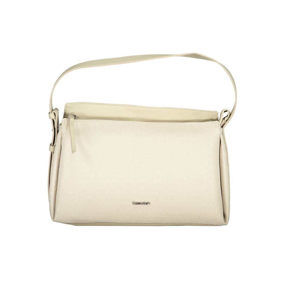 Bolso de poliéster beige