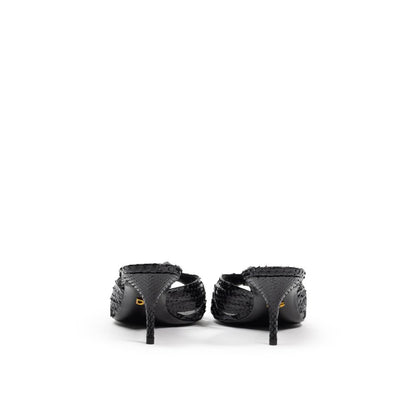Black Snake Skin  Sandal