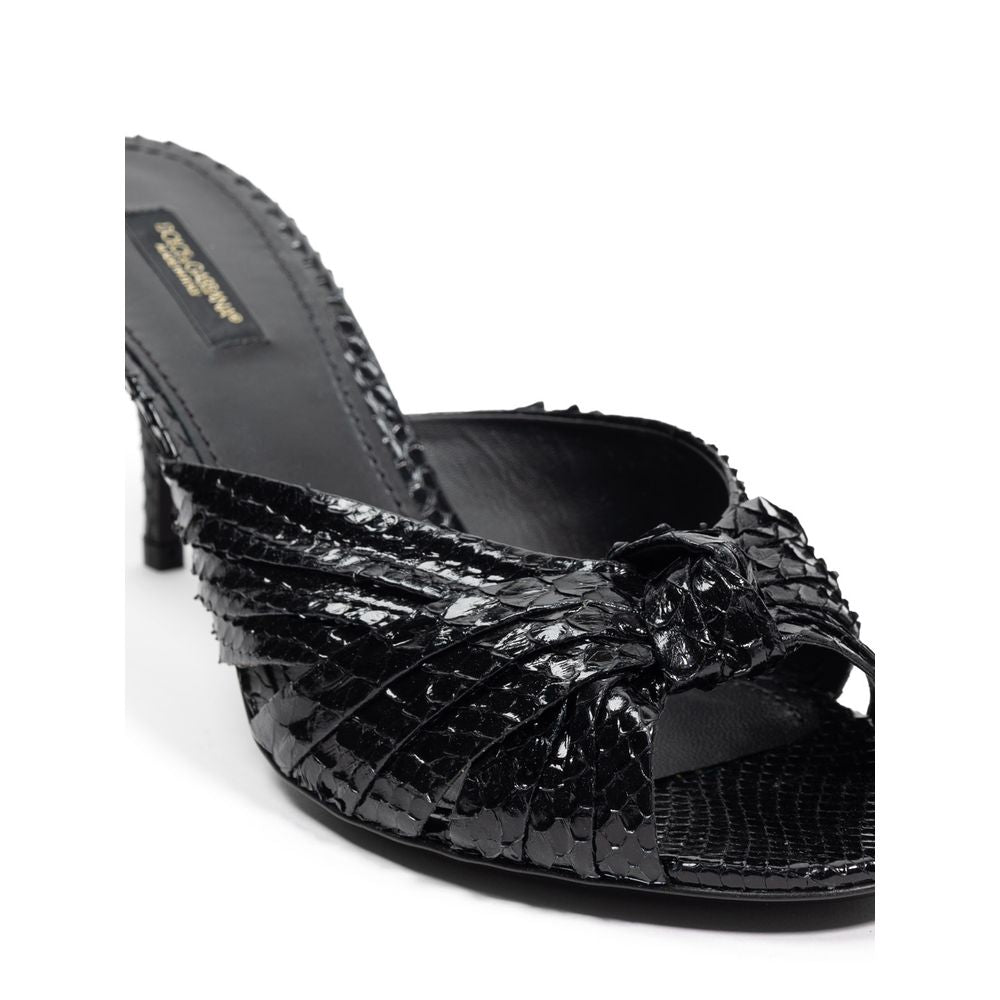 Black Snake Skin  Sandal