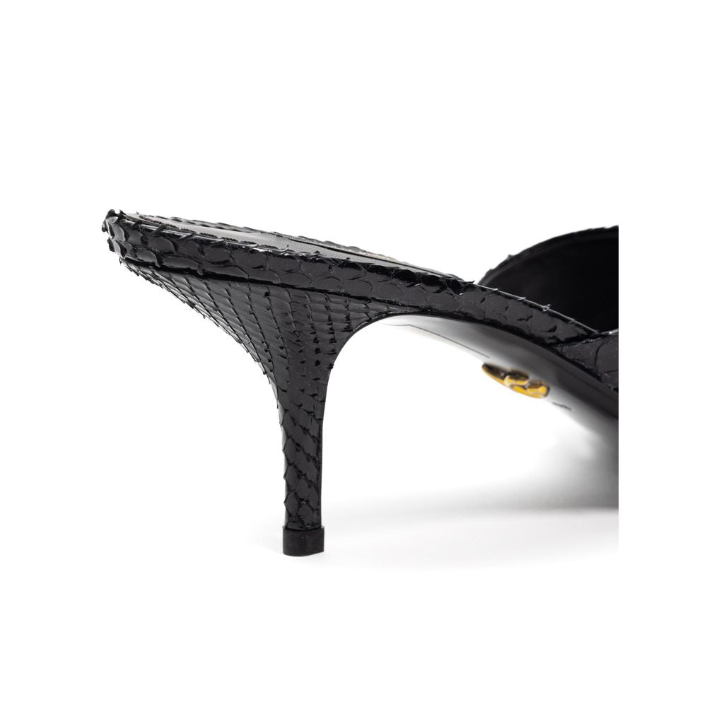 Black Snake Skin  Sandal